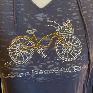 Blue pullover hoodie